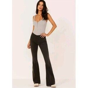 Free People Black Flare Jeans